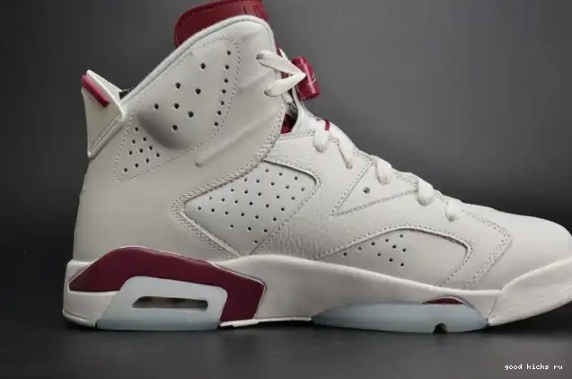 80% Off Sale Maroon Retro Air 6 384664-116 Jordan white 0507
